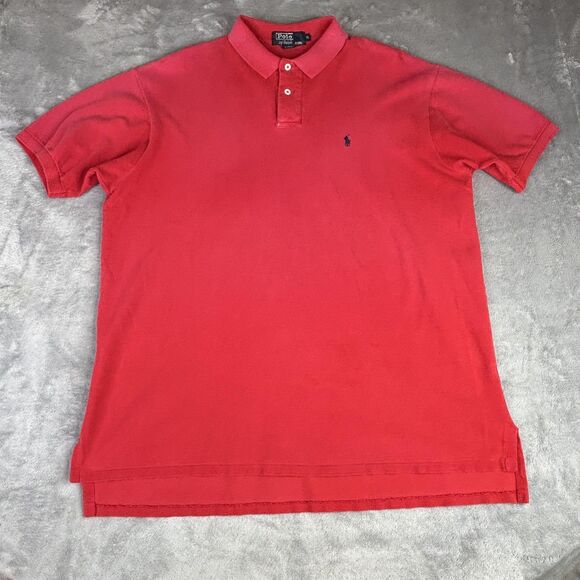 Other - Vintage Polo Ralph Lauren Polo Shirt Mens‎ XL Red Pique Cotton Pony Logo USA